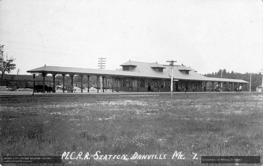 Postcard: Maine Central Railroad Station, Danville, Maine